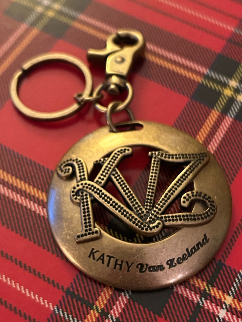 Kathy Van Zeeland Keychain Purse Charm Bronze-Tone Metal Vintage Y2K 2000s